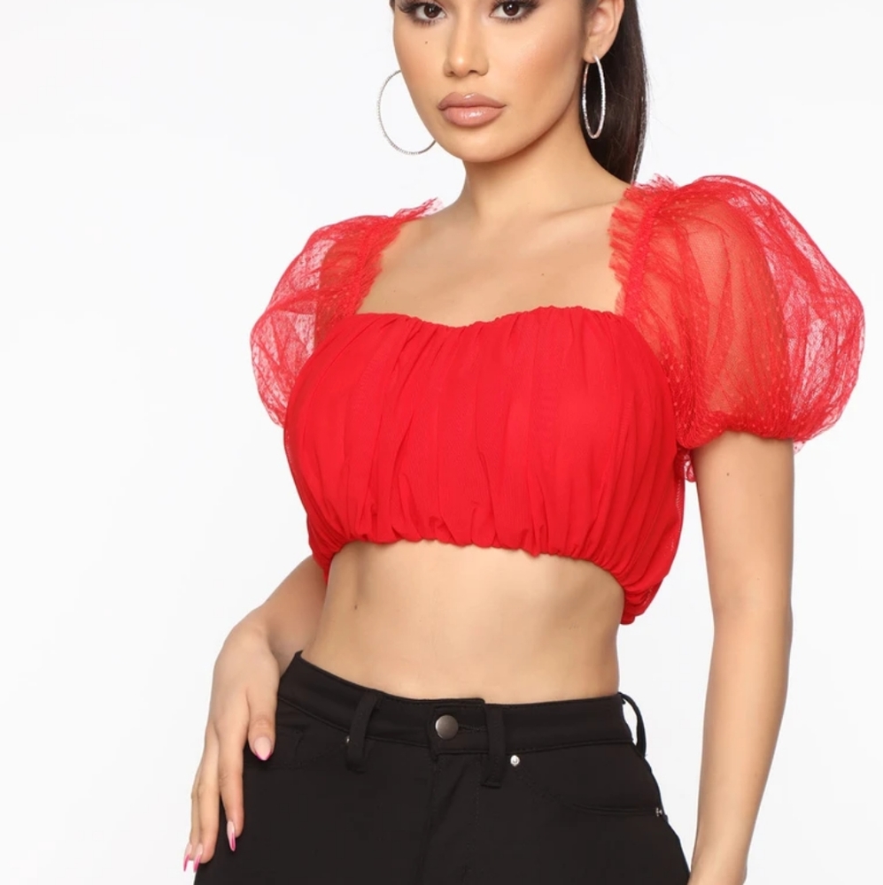 Fashionnova red crop top